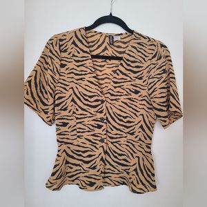 H&M Tiger Stripe Top